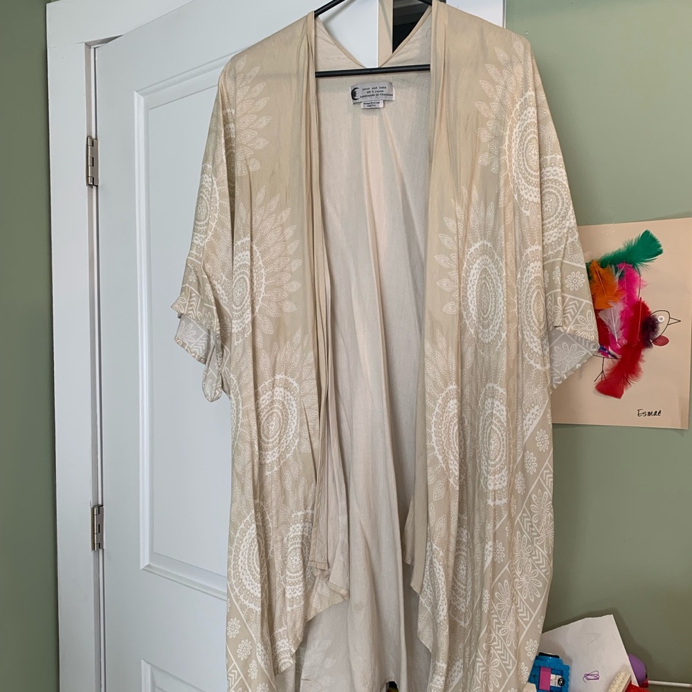Cream colored Lotus and Luna boho cardigan